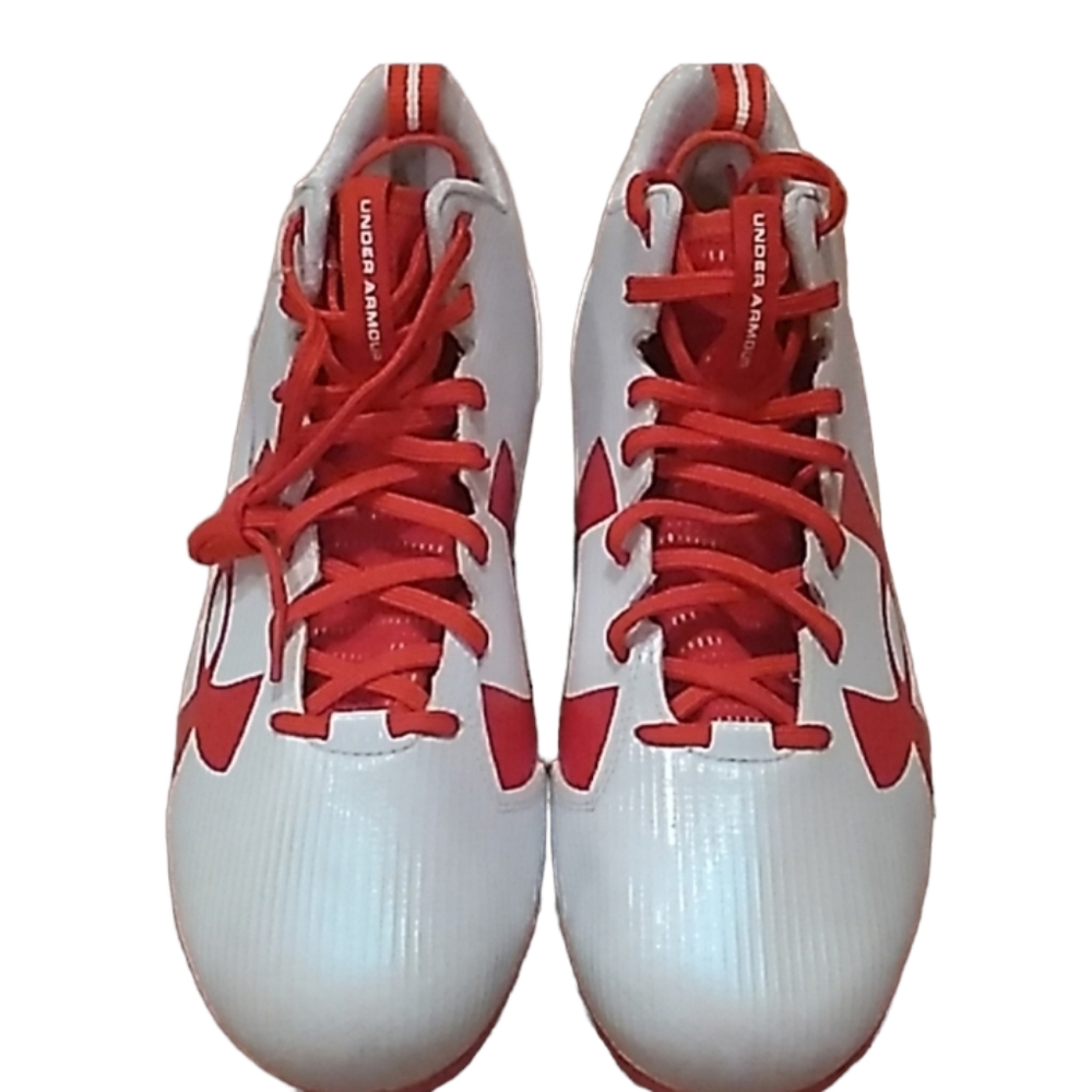 Under Armour Men's U.S. Size‎ 12 Cleats Red and White Athletic Shoes